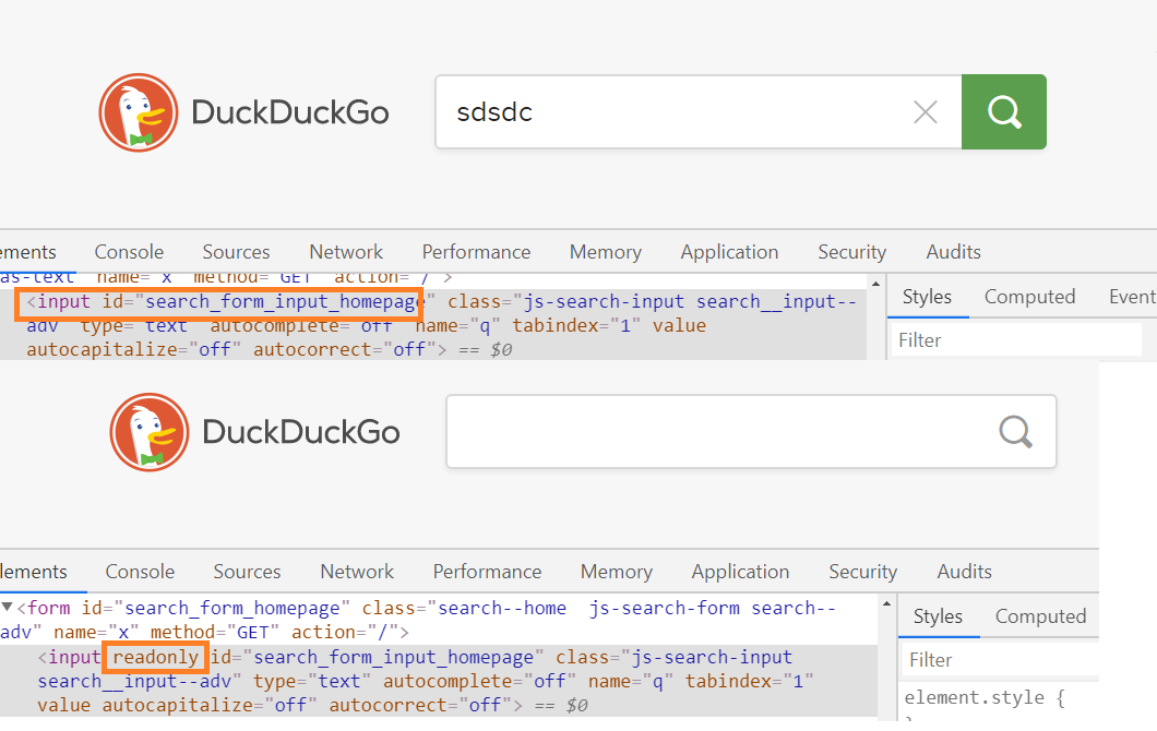 readonly-selenium-html