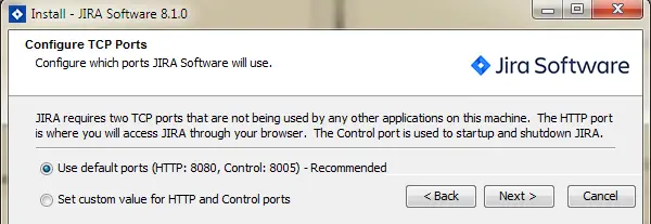 Jira-configure-tcp-ports