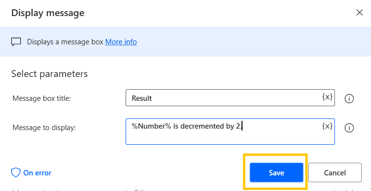 decrement-result-power-automate-desktop
