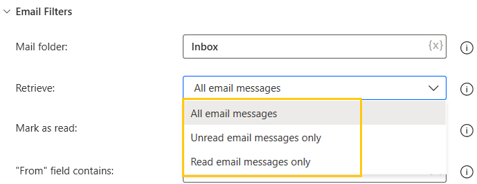 retrive-emails-filter-email-automation-power-automate-desktop