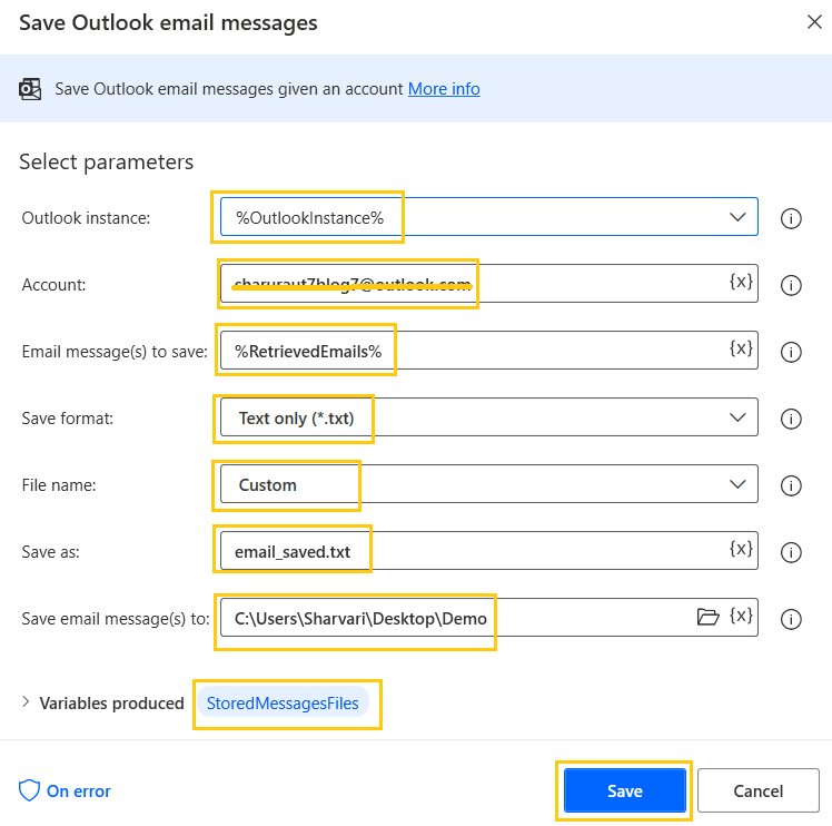 save22-options-outlook-automation-power-automate-desktop