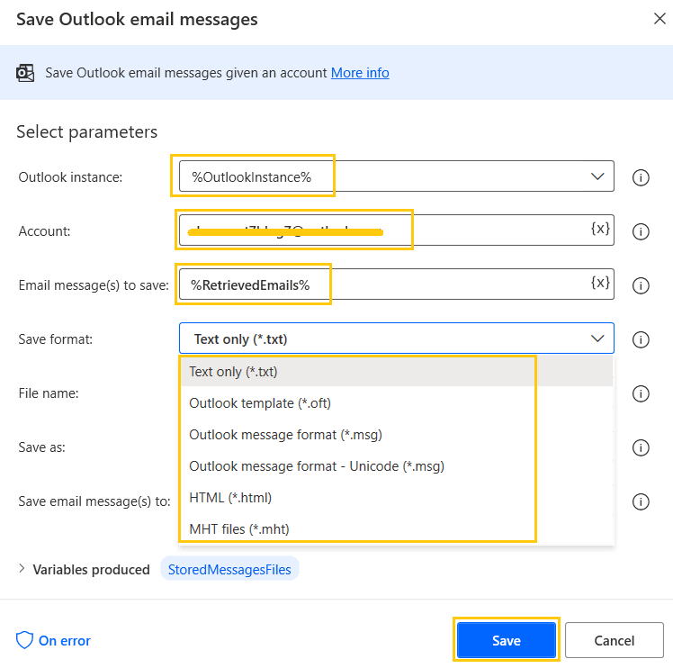 save222-options-outlook-automation-power-automate-desktop