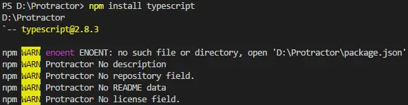 install-typescript-protractor