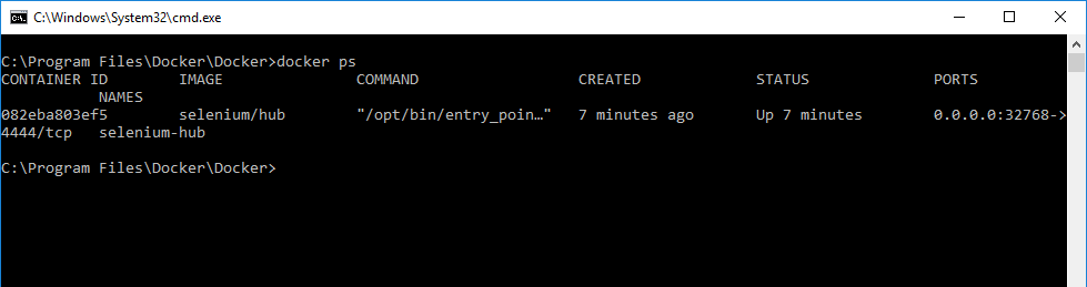 up-running-selenium-hub-docker