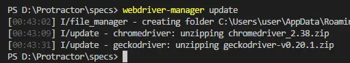 webdriver-manager-update-protractor