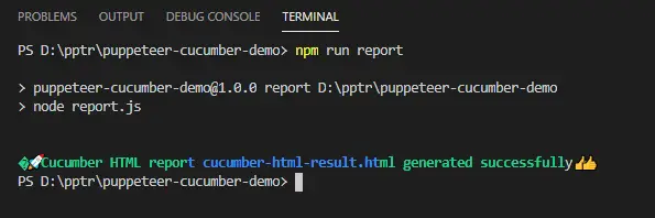html-report-cucumber-puppeter html-report-cucumber-puppeter