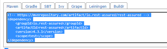 maven-dependency-rest-assured-jars