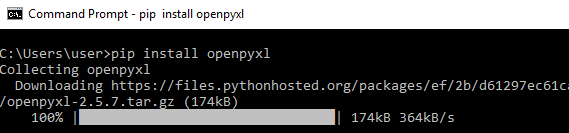install-openpyxl-python-selenium