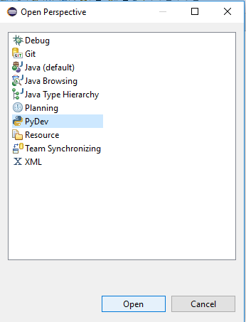 pydev-perspective-python-selenium