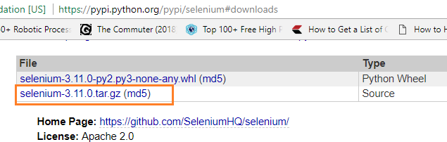 selenium-tar-python