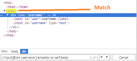 body-ancestor-or-self-axes-xpath-selenium-webdriver