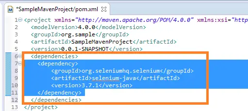 dependency-in-pom-maven-selenium dependency-in-pom-maven-selenium