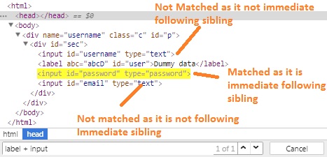 following-sibling-css-selector-selenium