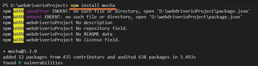 mocha-installation