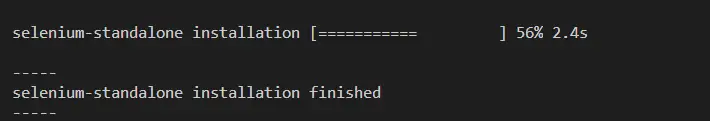 selenium-standalone-installation-successful